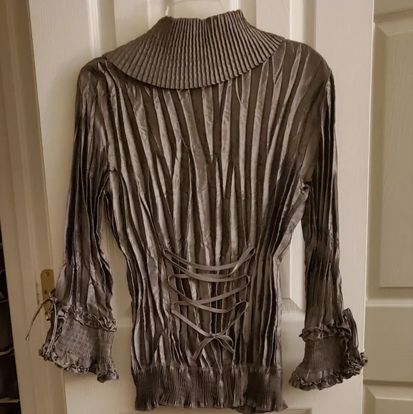 *Agora Satin Blouse - Picture 2 of 4